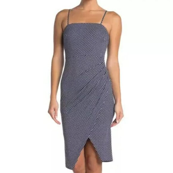 Betsey Johnson Polka Dot Square Neck Faux Wrap Dress. SZ 6 - Picture 4 of 4